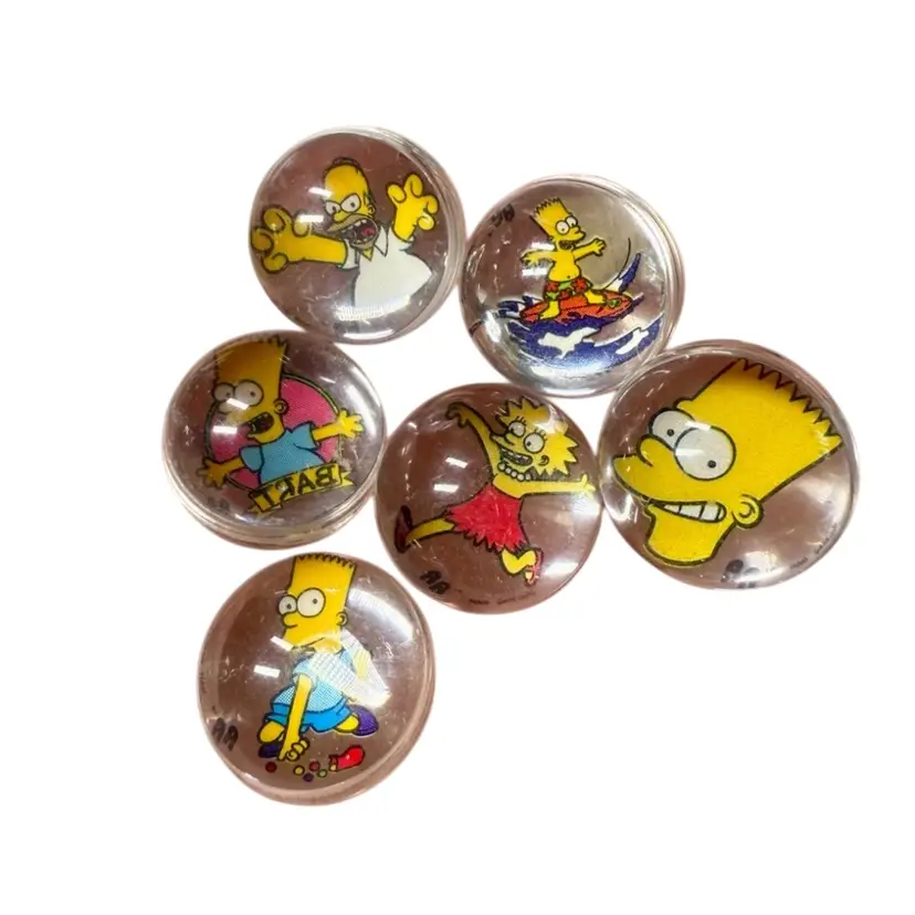 Spectra Star - Simpsons - Rad Rollers Marbles - 6 Pc - 1990