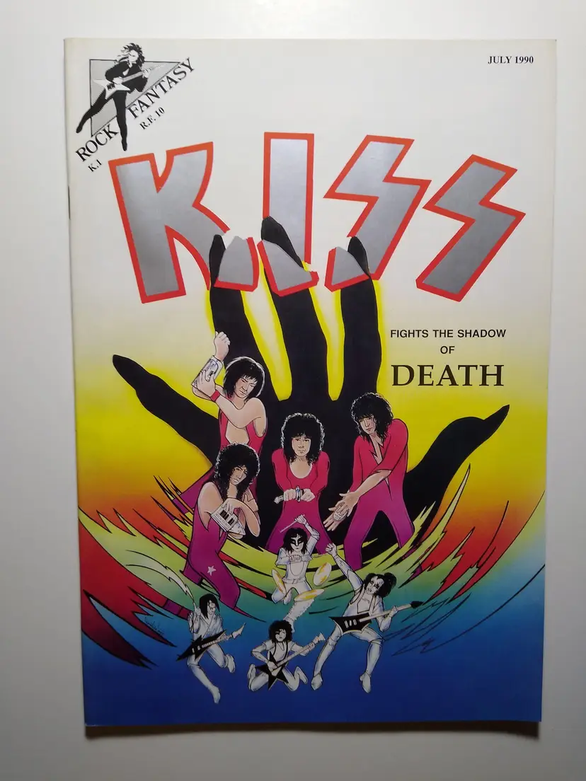 KISS Rock Fantasy Comic July 1990 Hard Glam Rock Art Vintage NOS Shadow Of Death