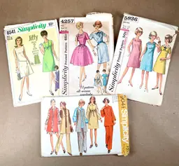 Vintage 60's 70's Women's Simplicity Dress Pants Sewing Patterns