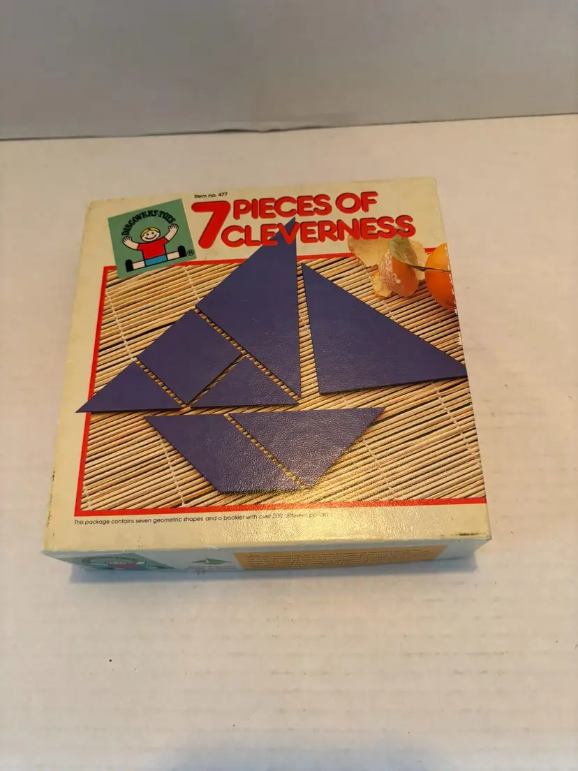 Vintage 7 Pieces of Cleverness Chinese Puzzles by Discovery Toys from 1986