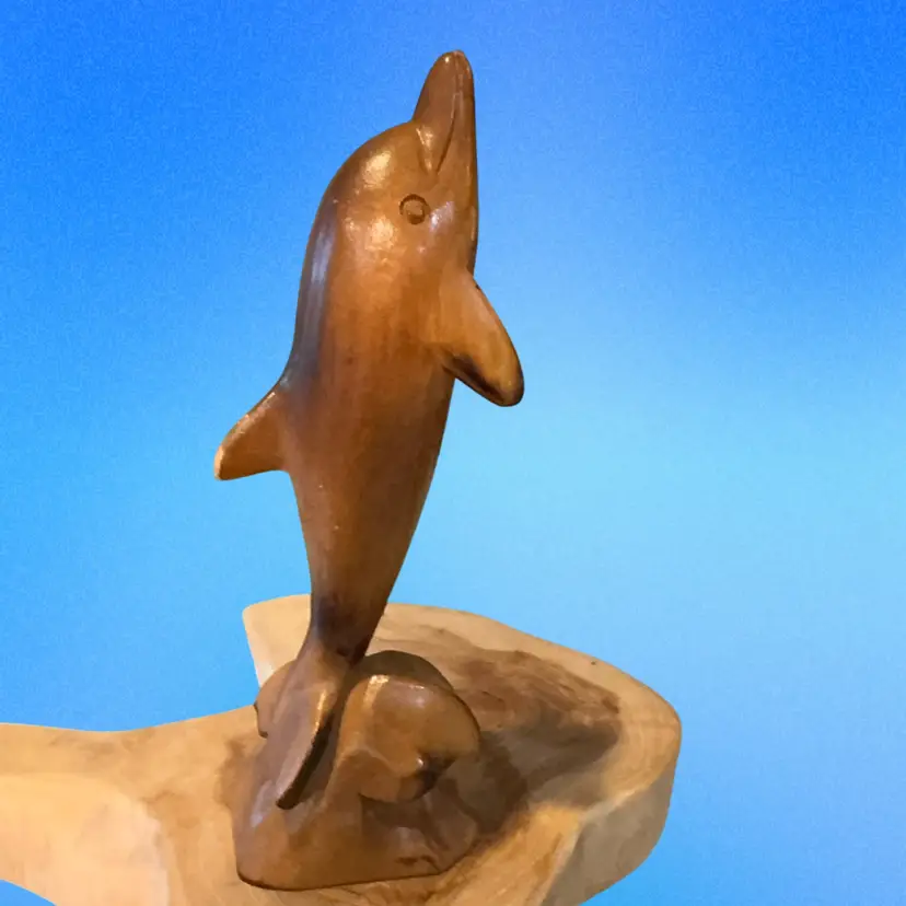 Wooden Dolphin 8”