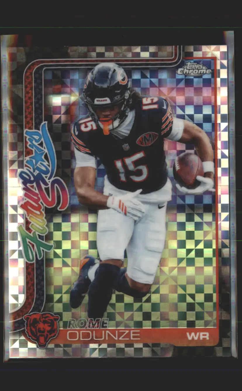 Rome Odunze 2025 Topps Chrome Future Stars X-Fractor #FS-2 - (138) - Chicago Bears