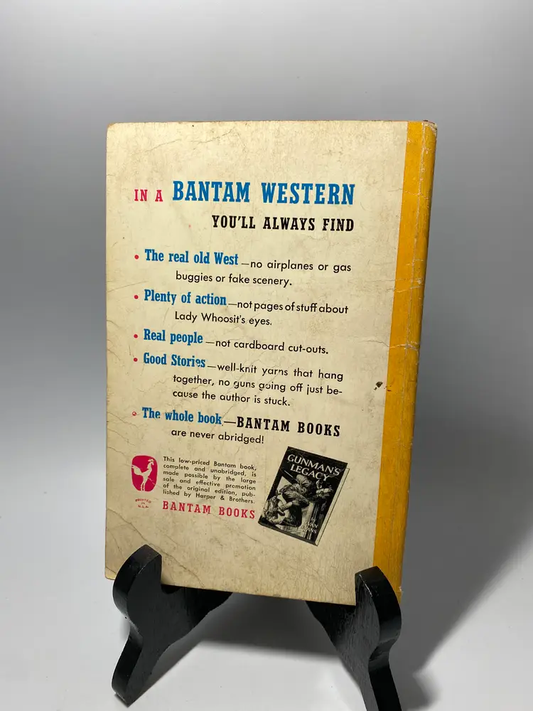 Vintage 'Gunman's Legacy' by Evan Evans Paperback Book 1950