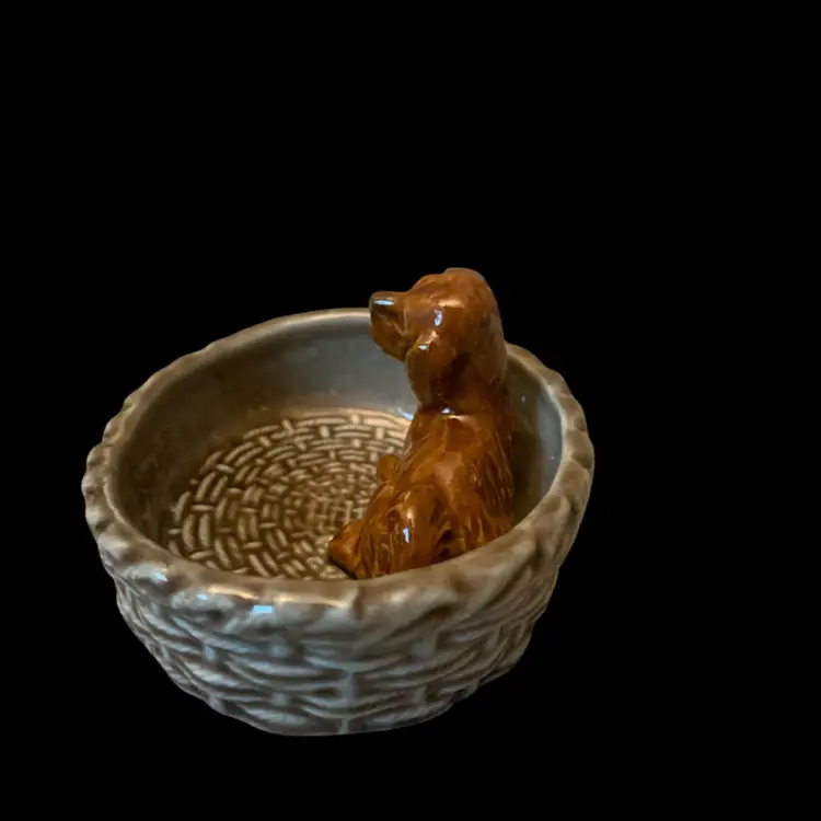 Wade Puppy Trinket Dish 3 7/8 X 2 3/4 X 1 3/4 Inches