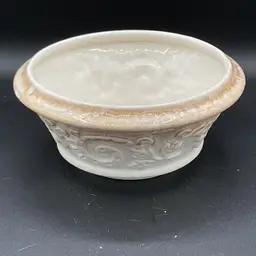 Vintage planter - Haegar round cream/ brown specks