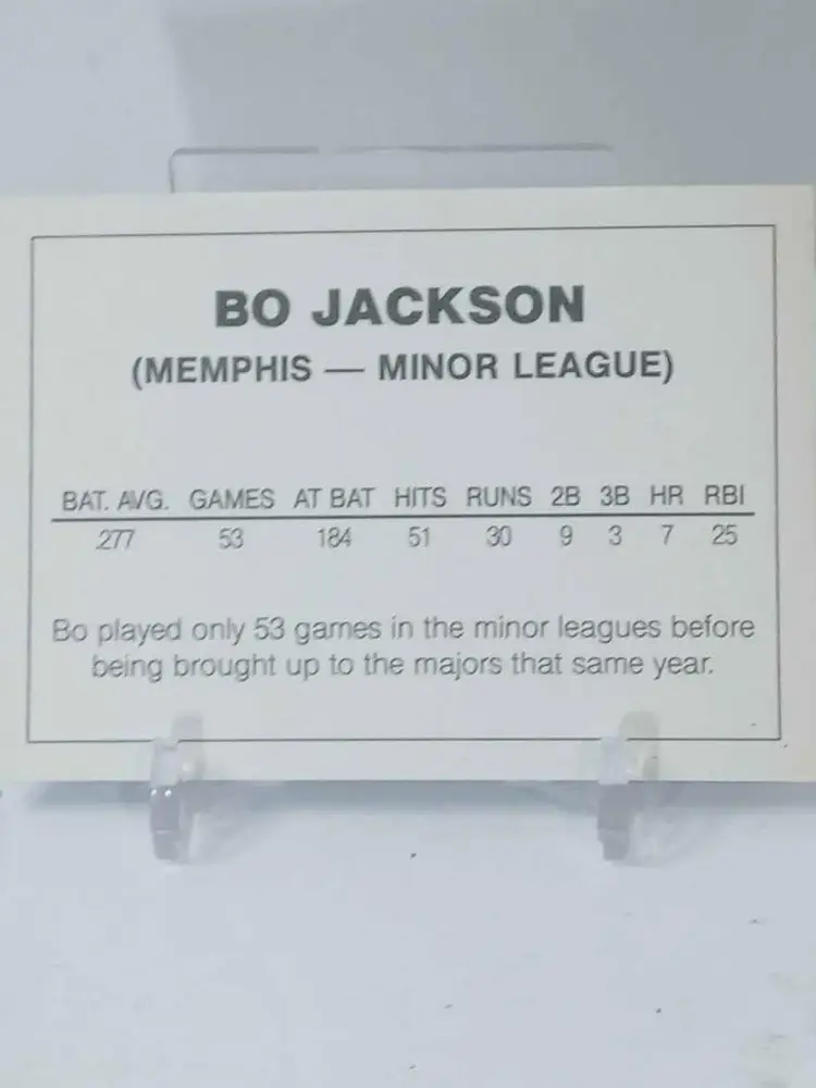 Bo Jackson Kansas City Royals - Memphis Chicks Blue Border - Promo - Minor League - Baseball