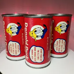 Vintage Donald Duck Orange Juice Cans Set of 3 Different Quotes Disney Collectible