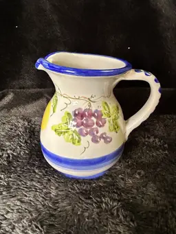 Handmade Hand Painted Made In Positano Italy Ceramic Creamer