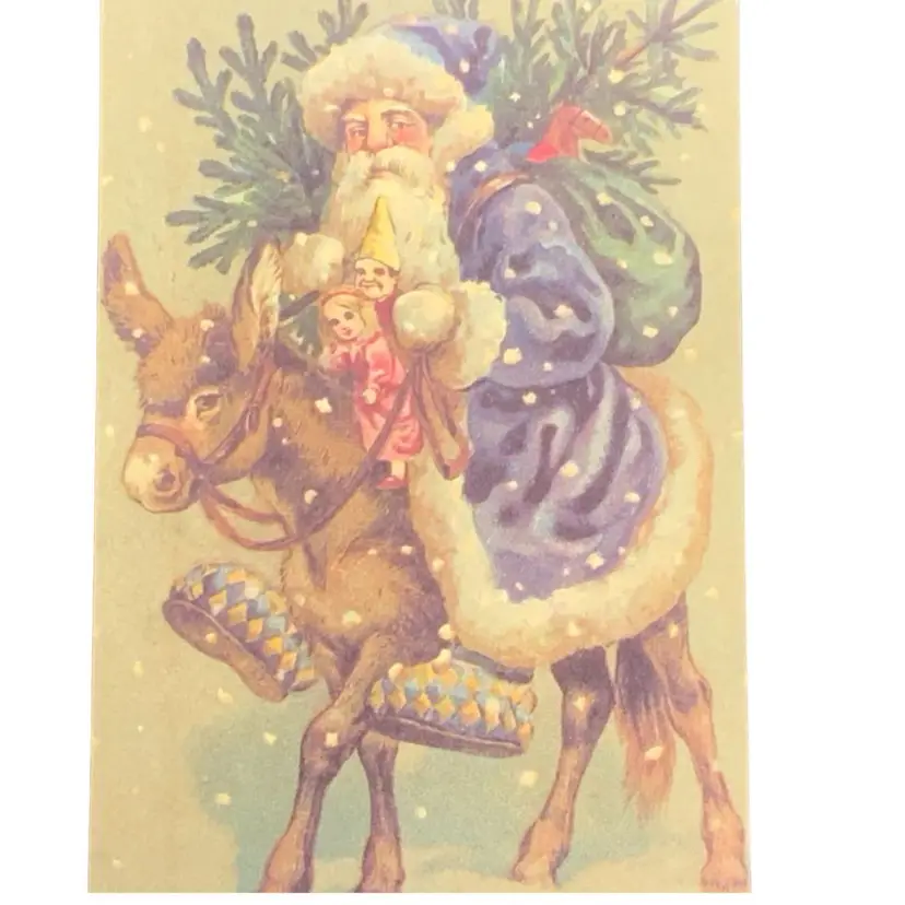 Vintage Christmas Postcard Code 1989 by Leisure Arts, P.O. Box 5595, Little Rock, AR 72215