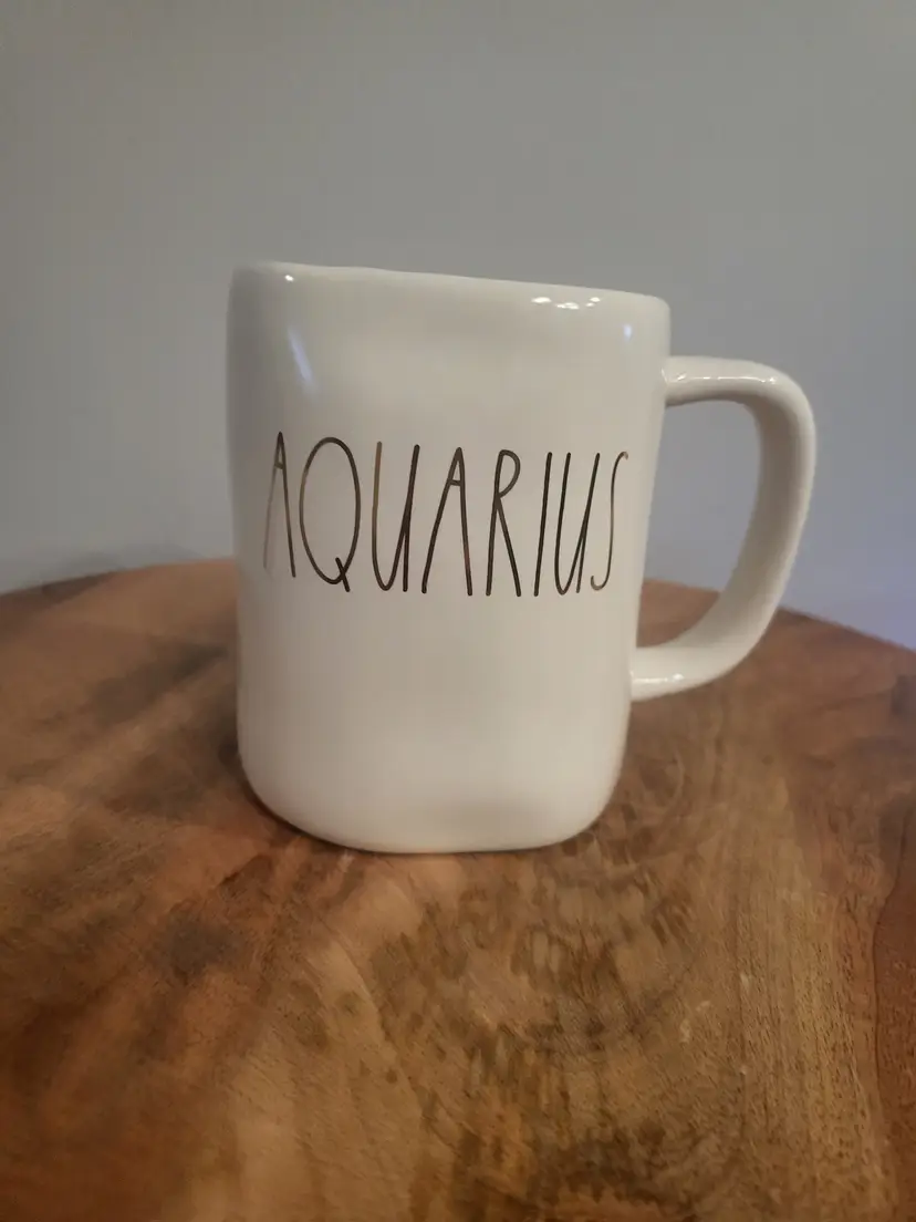 Rae Dunn Artisan Collection AQUARIUS Zodiac Mug 16 Ounces