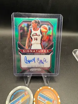 Cynthia Cooper-Dyke Green Auto 2021 WNBA Prizm Houston Comets