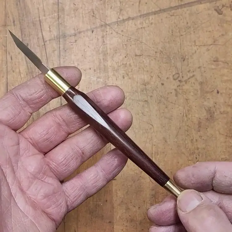 Ebony and Brass "RetroX" Craft/Marking Knife