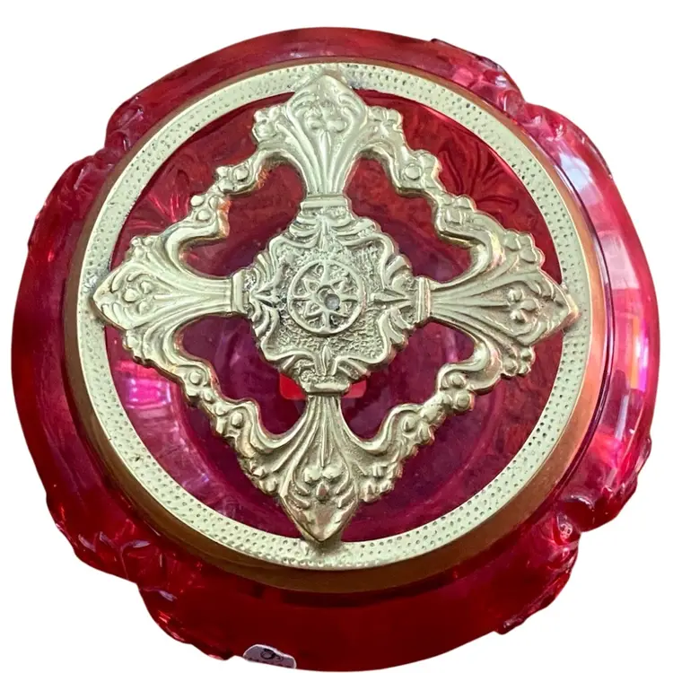 Fenton Cranberry Potpourri Jar