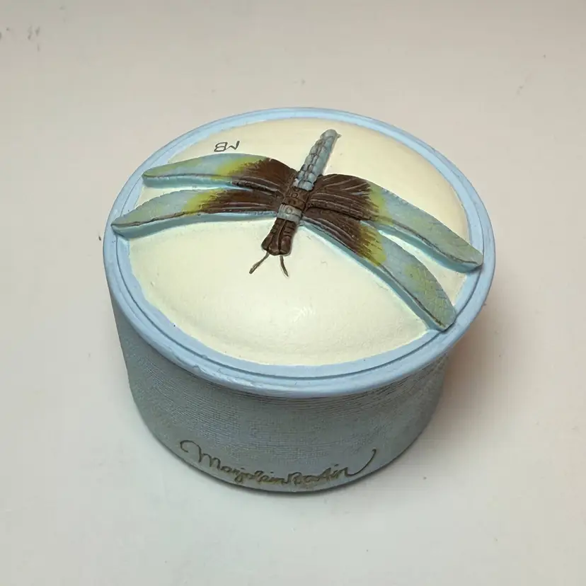 Hallmark Marjolein Bastin Nature’s Sketchbook Dragonfly Trinket Box Blue Dreams