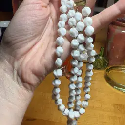White Double Strand Necklace