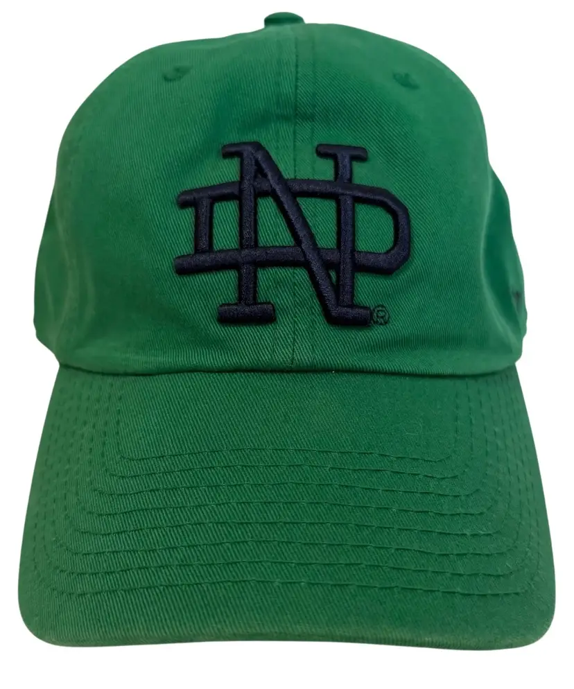 Norte Dame Fighting Irish Lucky Green Embroidered Logo Adjustable Hat by ‘47