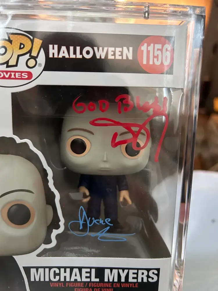 Funko Pop! Michael Myers Dual Autographed #1156 In Armor - SWAU Authenticated.￼