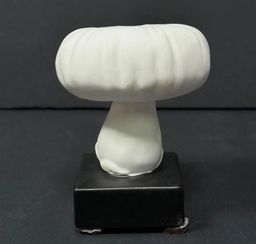 Porcelain Mushroom Specimen Model on Base 2.75"