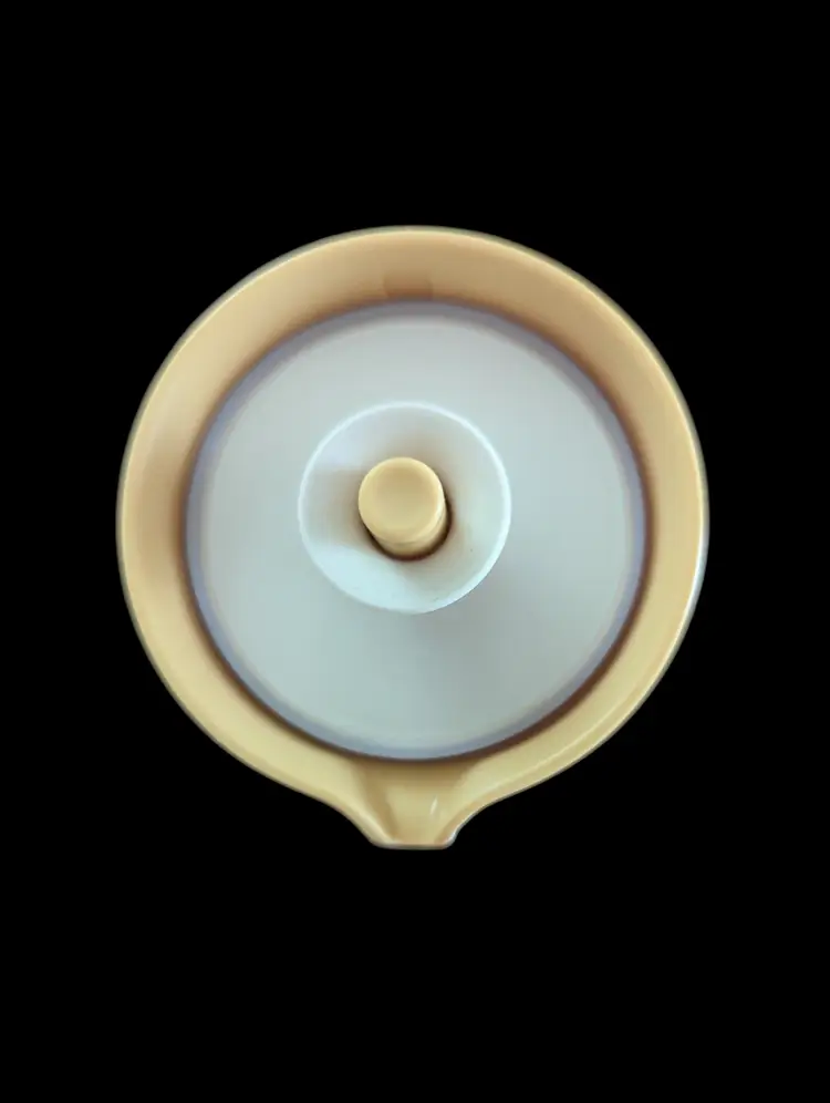 Vintage Tupperware Cruet Salad Dressing Syrup Vinegar Harvest Gold Push Button