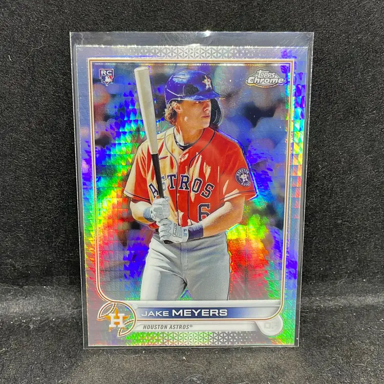 Jake Meyers 2022 Topps Chrome Prism Refractor RC Rookie Card Houston Astros