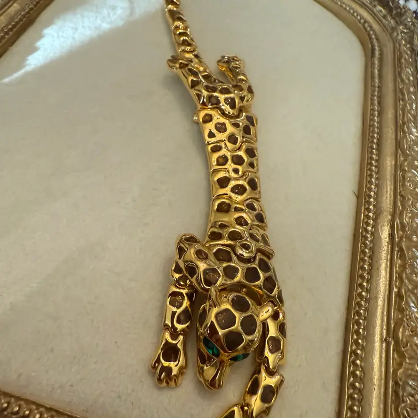 Articulated Cougar Shoulder Brooch
