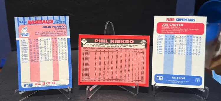 Phil Niekro 1986 Topps Traded +Fleer Carter Franco Snyder Swindell Cleveland Guardians Indians Lot