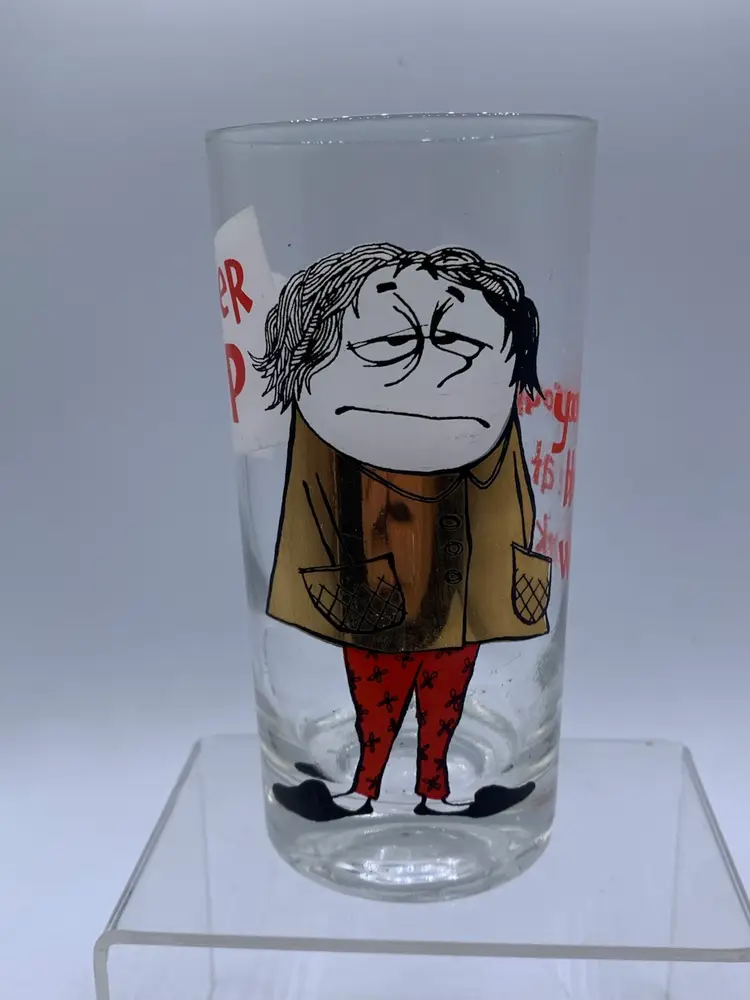 Vintage Osborne Kemper Thomas Highball Glass - Cheer Up You Could Be At Work, 1950’s