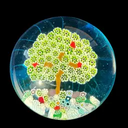 VINTAGE FERRO MURANO GLASS MILLEFIORI PAPERWEIGHT