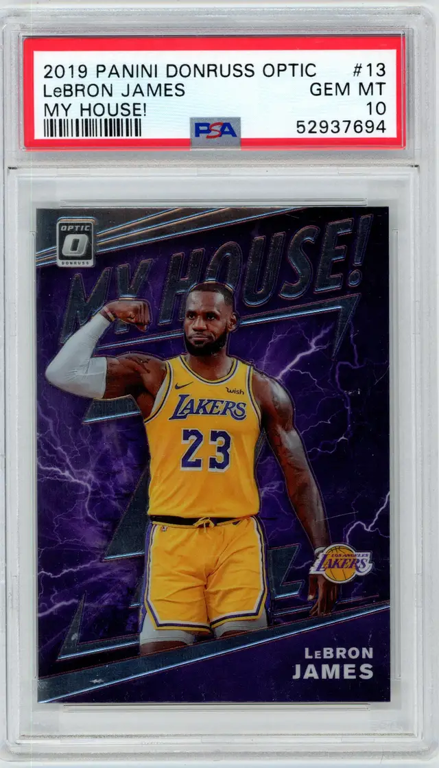 2019 Panini Donruss Optic LeBRON JAMES My House #13 PSA 10 GEM MT