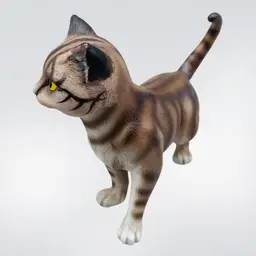 Andrea by Sadek Tabby Cat Figurine Kitty Collector Original Label Signed