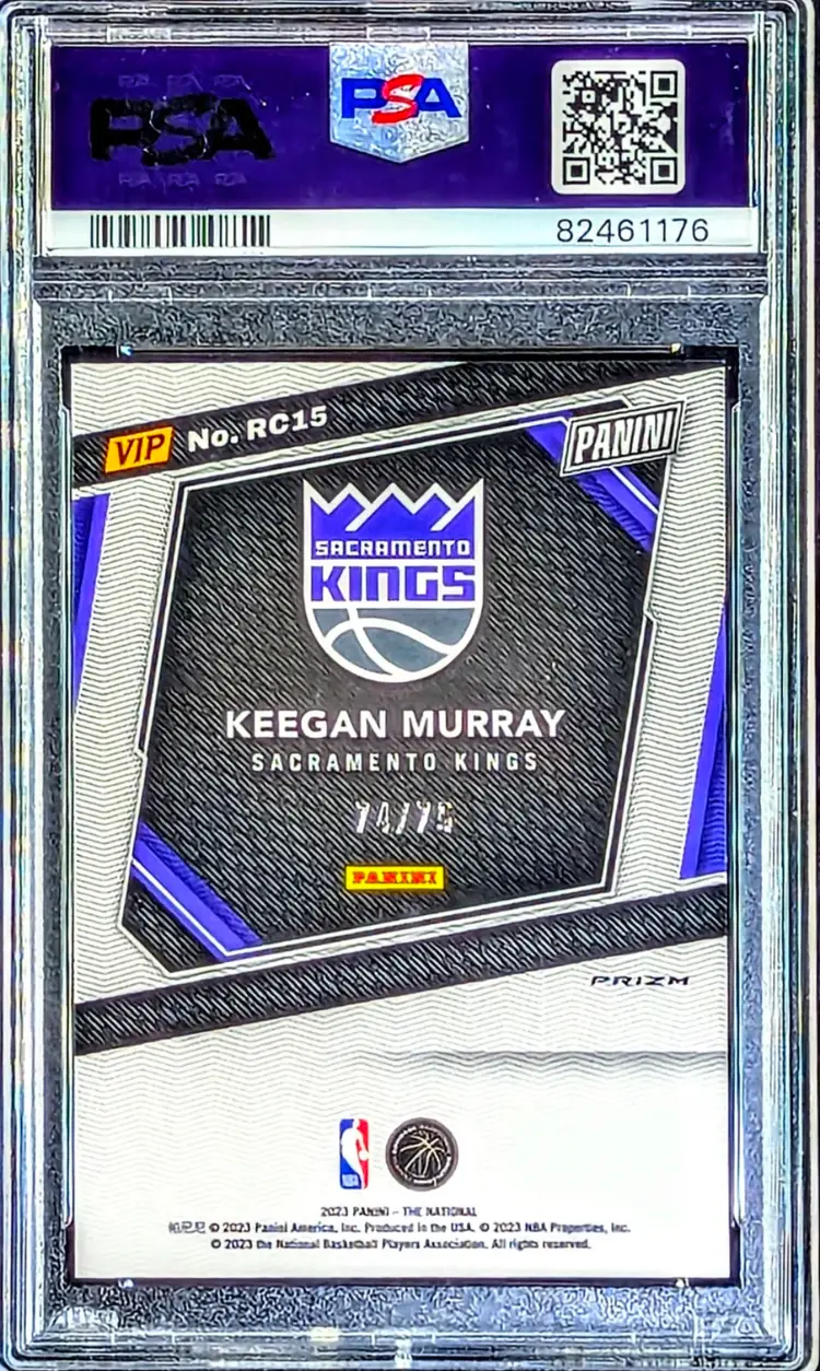 PSA 10 2023 Panini NSCC VIP Gold Keegan Murray RC Pink Sparkle #/75 #RC15