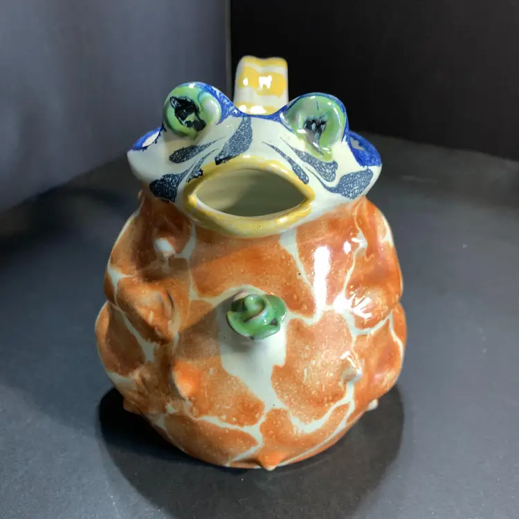 Mexican Pottery Frog Pitcher