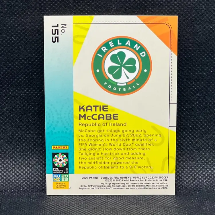 Katie McCabe 2023 Donruss Women’s World Cup Red /299 Ireland Soccer Card
