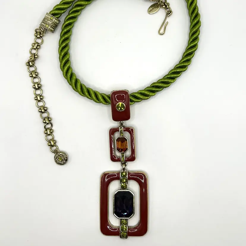 Signed Heidi Daus Statement Necklace 16” with 4” Extender