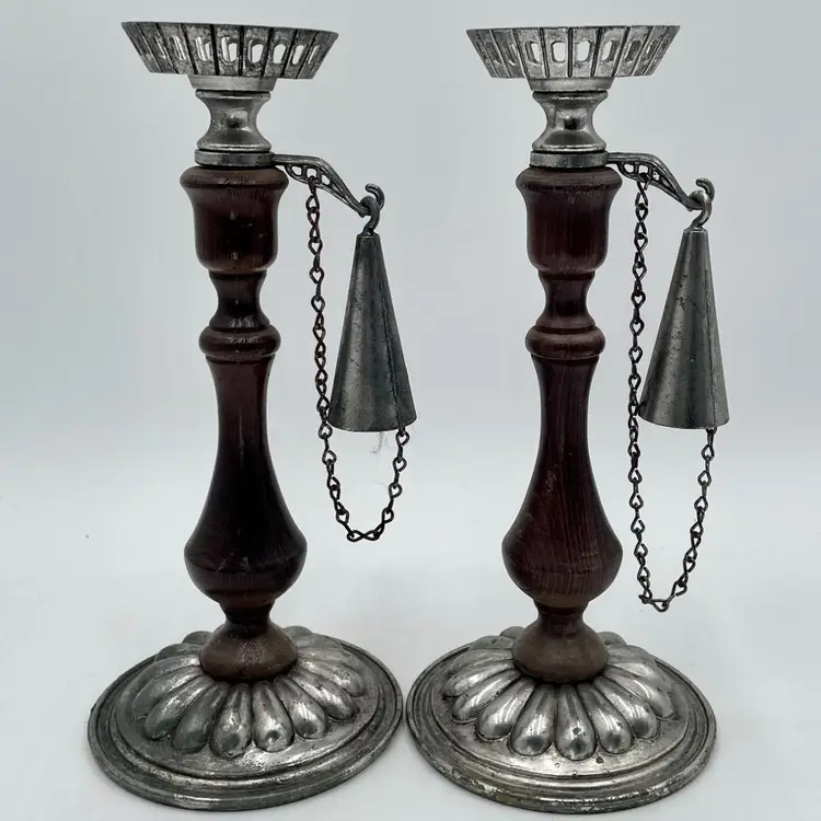 2 MCM Dilly Candle Holder With Chained Snuffers