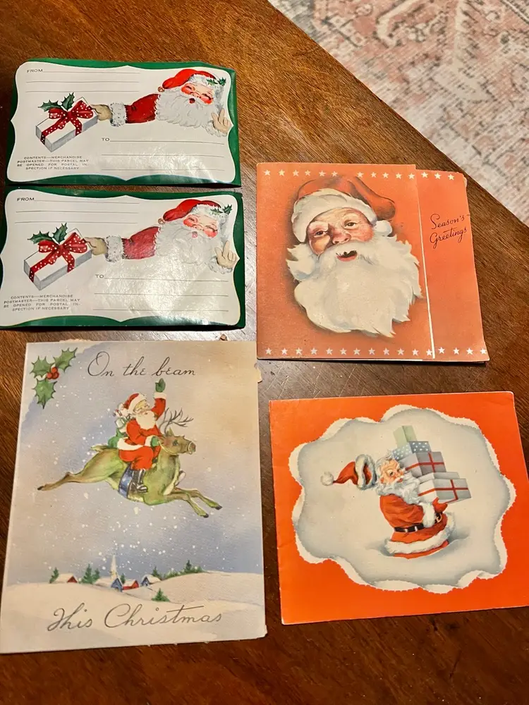 Vintage Christmas Card/Tag Lot