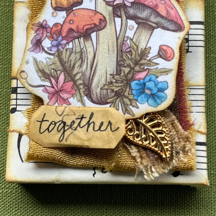 Original Mini Canvas Mixed Media Art Piece "Together" (made by me!)