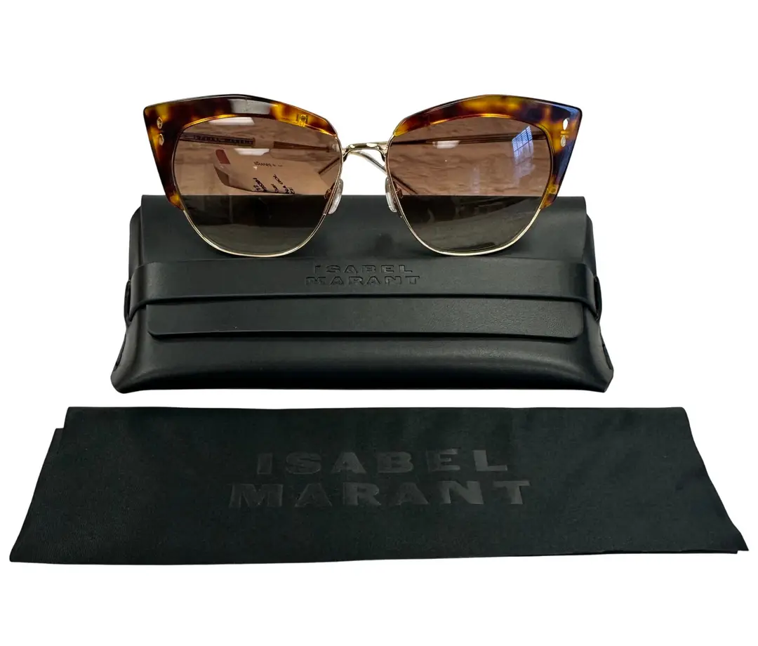 Isabel Marant Cat Eye Havana Gold Brown Gradient Lens