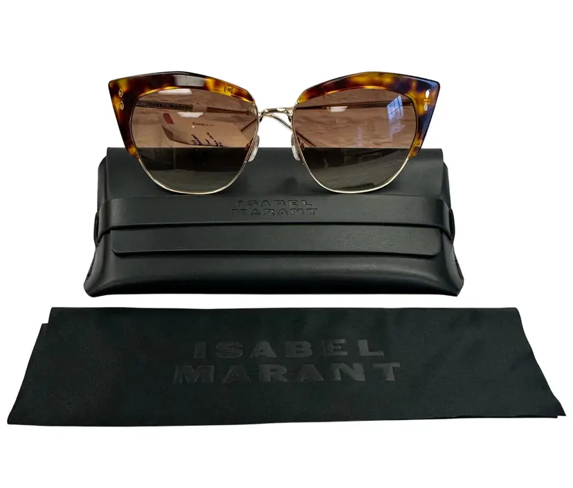 Isabel Marant Cat Eye Havana Gold Brown Gradient Lens