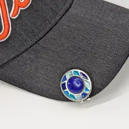 1980s Vintage Xeja Enamel Jewelry Custom Golf Ball Marker with Magnetic Hat Clip