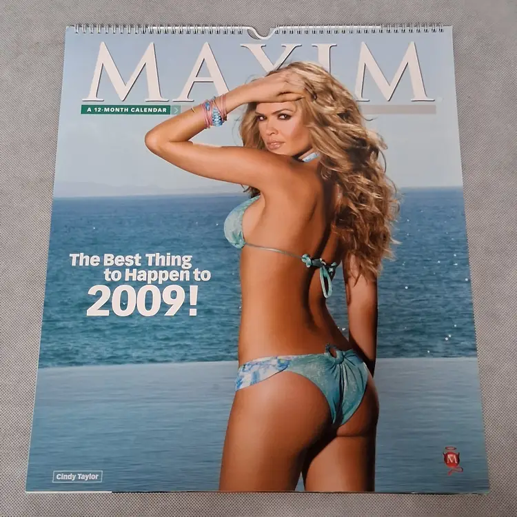 2009 Maxim Wall Calendar Cindy Taylor Fargo Jamie Hill Works for 2026 2037 2043