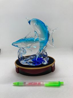 Shark and Dolphin 
blue ocean friends