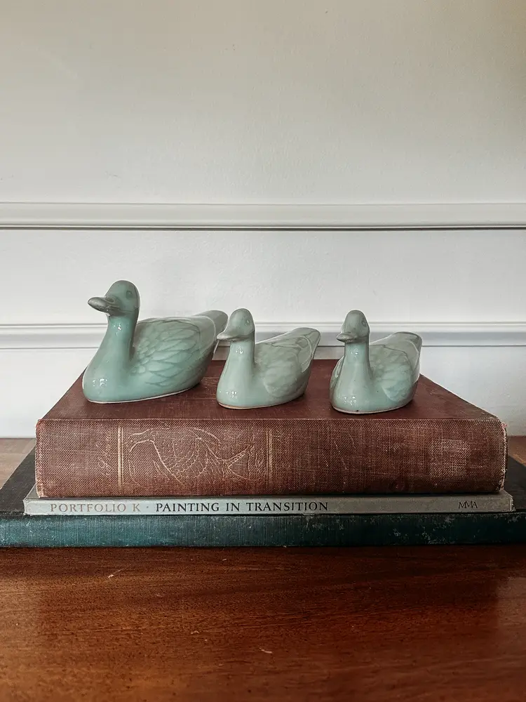 Trio of 1960s Porcelain Asian Ducks