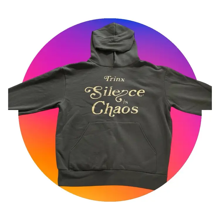 Small Trinx Silence Is Chaos Hoodie! Brand New Condition! Supreme Streetwear