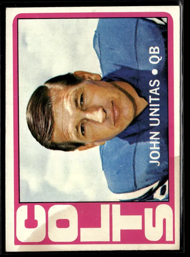 #166 John Unitas 1972 Topps #165 *LIVE AUCTION*