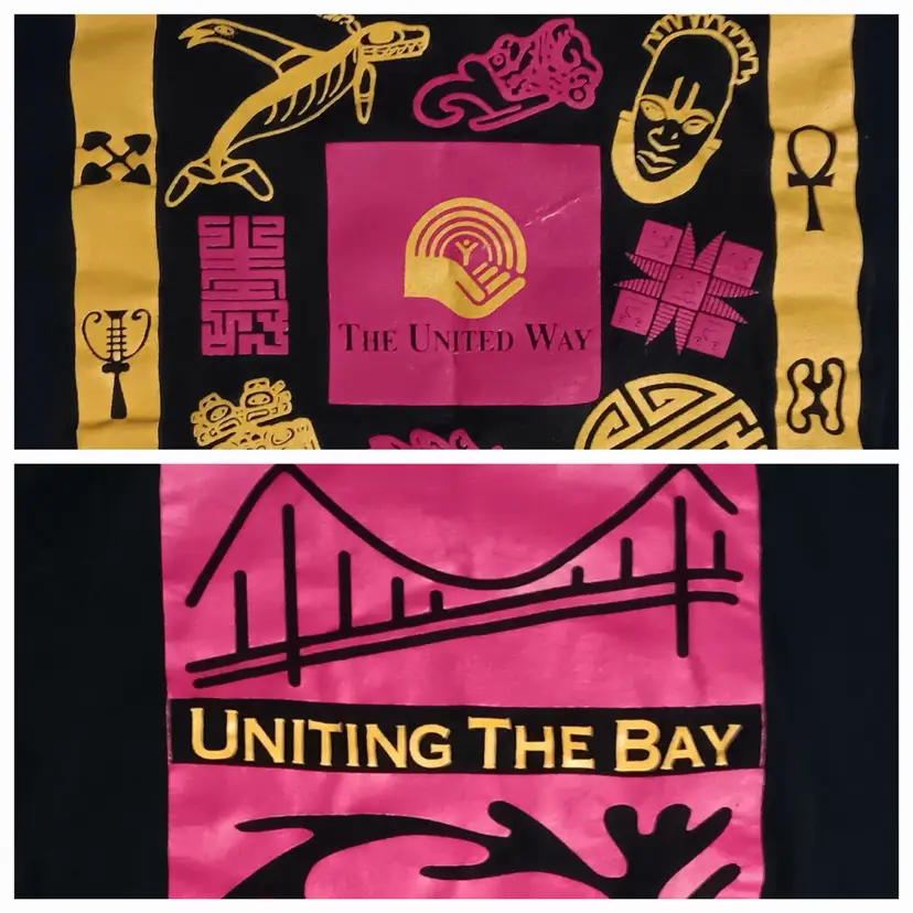 vintage single stitch United Way San Francisco t shirt Uniting the Bay Golden