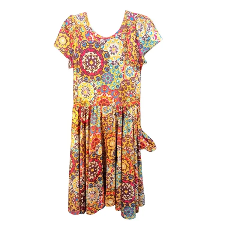 Charlie’s Project Medallions Twirl Dress Pockets Size 8/10 New