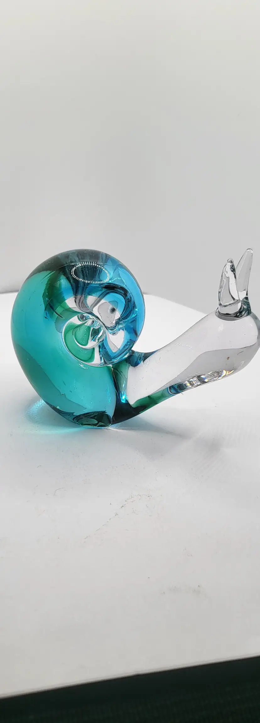 Colorful Glass Snail Figurine by LEFTON 3.5" X 4.5"
