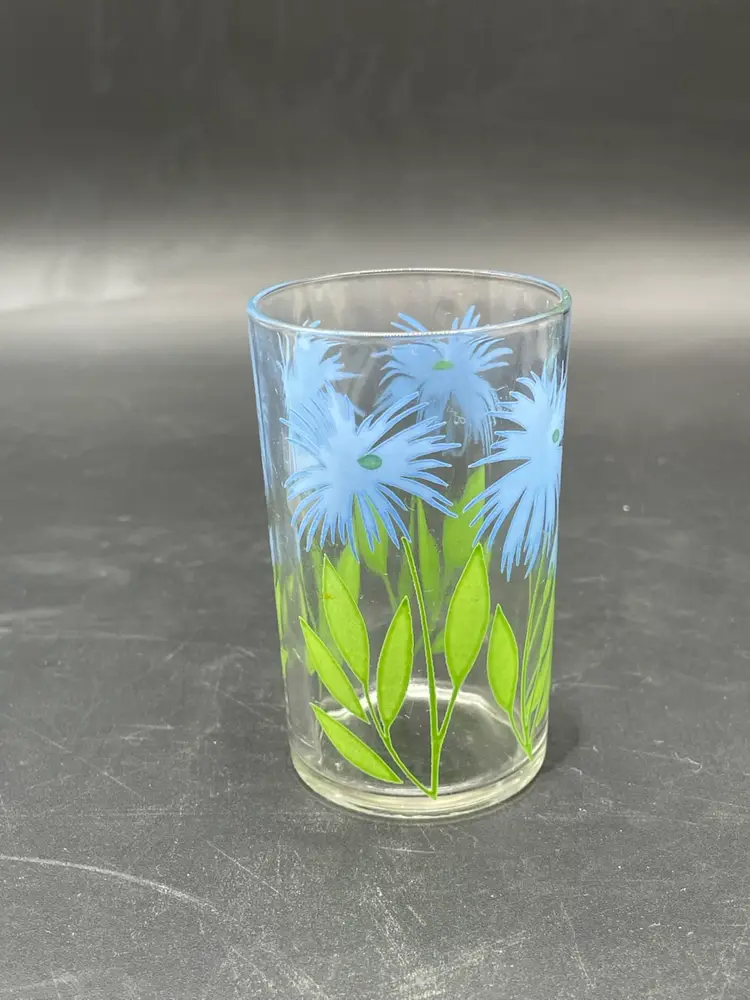 Vintage Kraft Swanky Swig with Blue Flowers