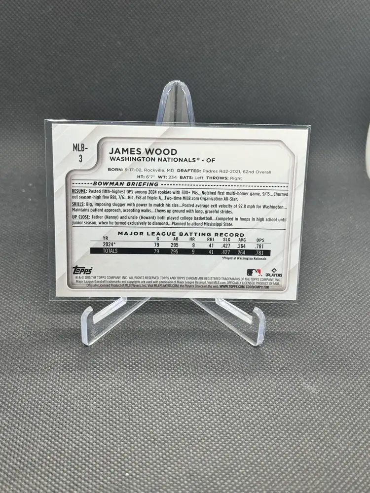 James Wood 2025 Topps Chrome NSCC National Silver Pack Washington Nationals